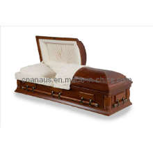 US Style Solid Oak Wood Casket (5050039)